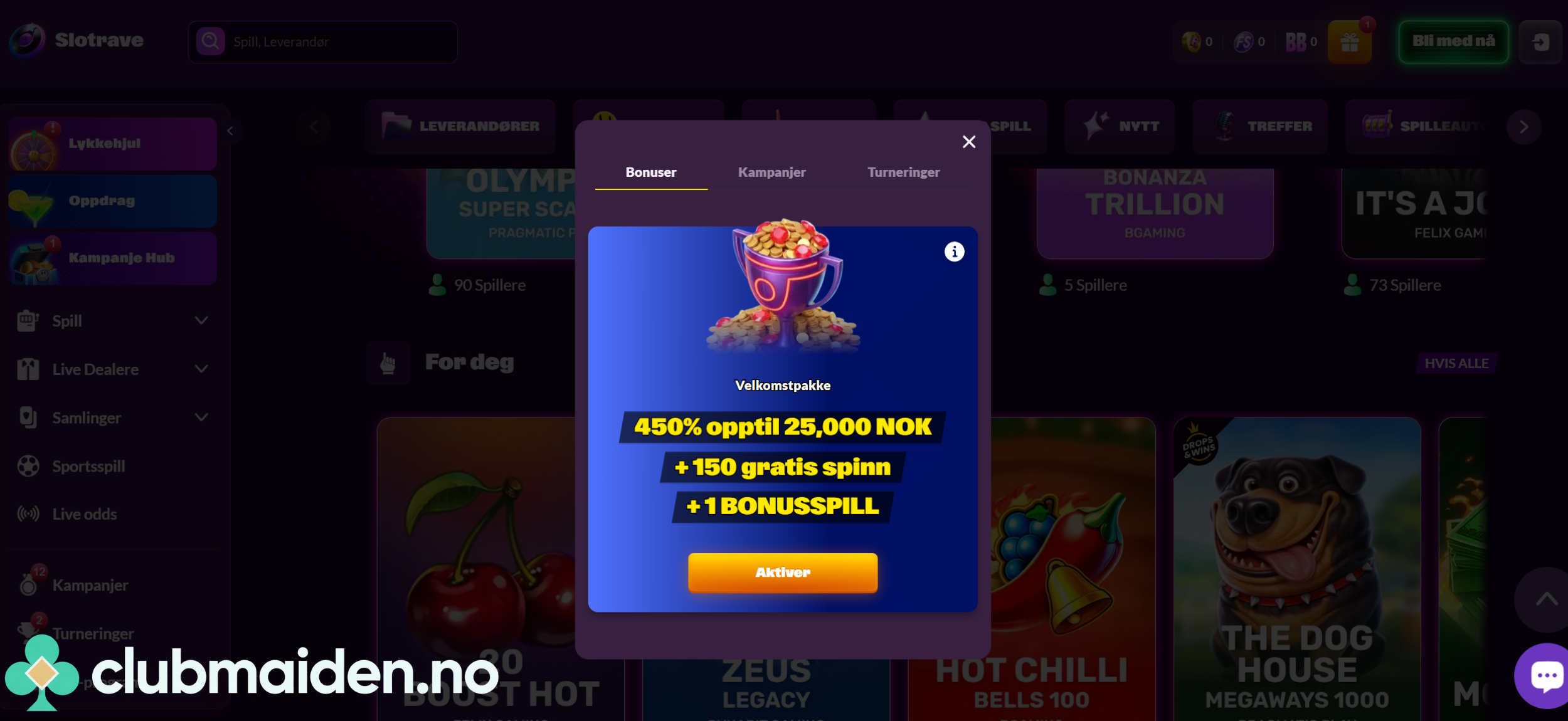 Slotrave Casino bonuser
