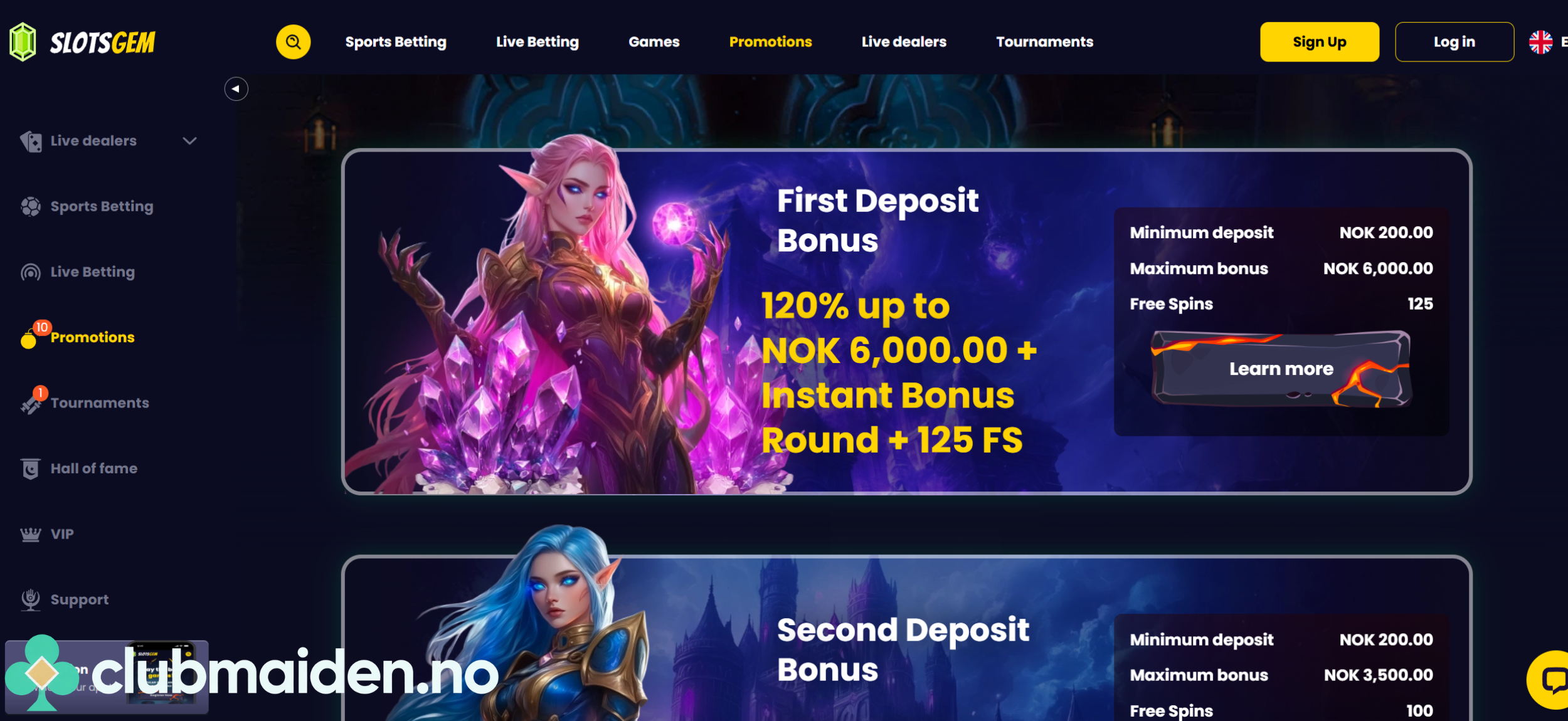 SlotsGem Casino bonus