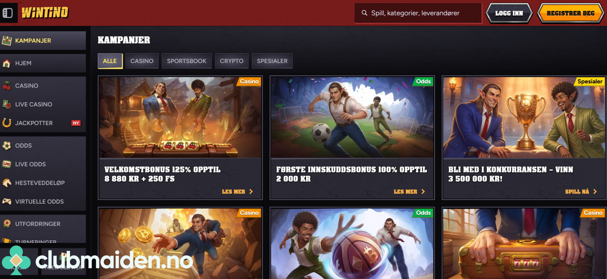 Wintino Casino bonus