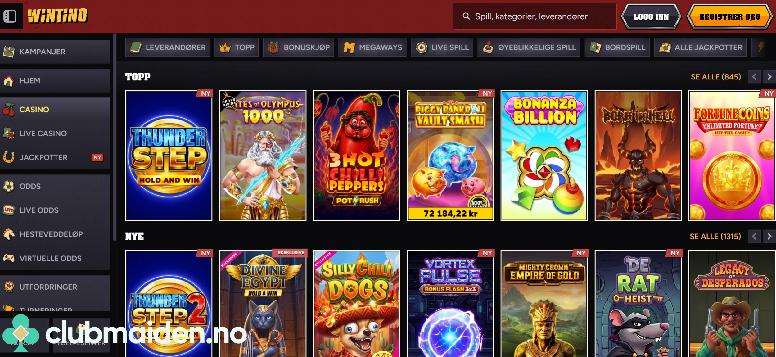 Wintino Casino spill
